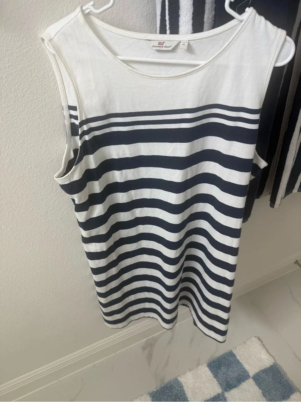 Vineyard Vines Navy and White Striped Tank Dress